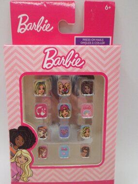 Girls Barbie Press-On Nails